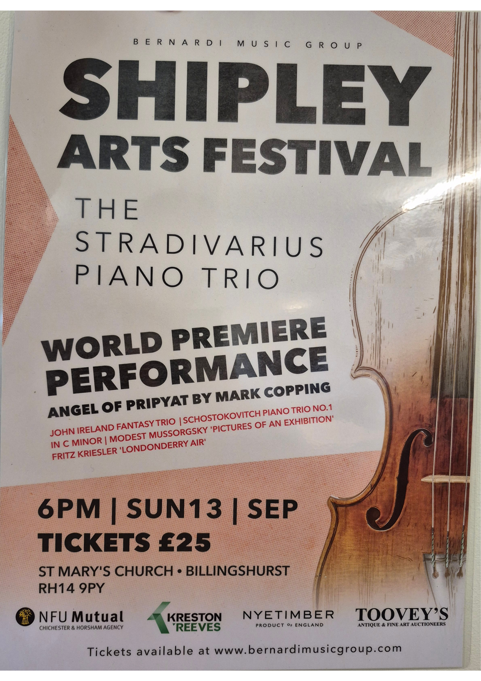 Shipley Arts Festival: The Stradivarius Pianio Trio